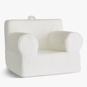 NEW Pottery Barn Kids oversized ivory faux fur anywhere chair slipcover